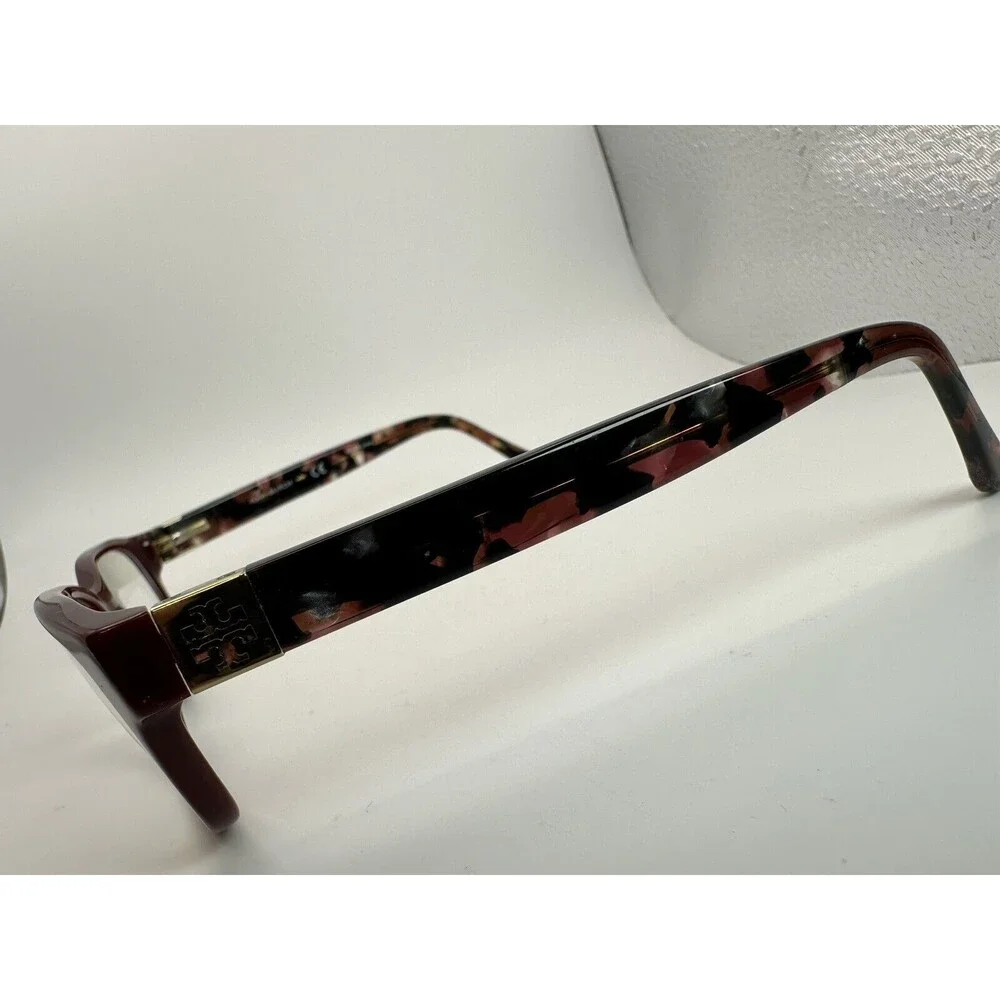Tory Burch Bordeaux Tortoise Shell Eyeglasses Frame w/ Case Elegance Luxury